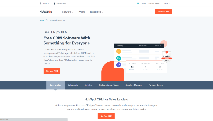 HubSpot Web Chat Software