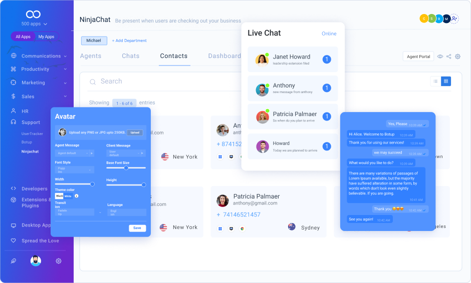 Live Chat Tool leave note