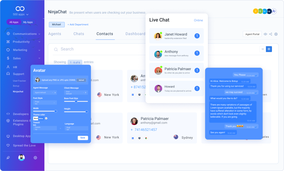 live chat tool leave note